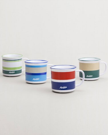 Collection mini mug livrée RER RATP - Rouge et bleu céramique