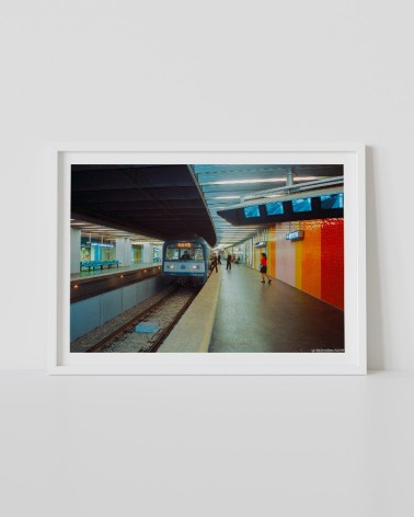 Photographie d'une rame MS61 en gare de Saint-Germain-en-Laye sur la ligne A du RER