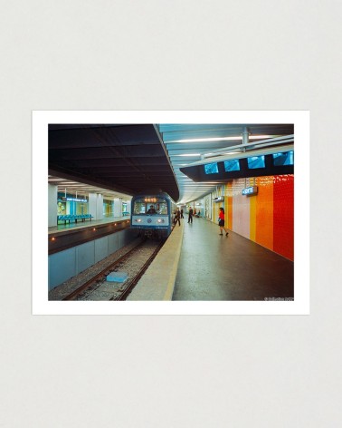 Photographie d'une rame MS61 en gare de Saint-Germain-en-Laye sur la ligne A du RER