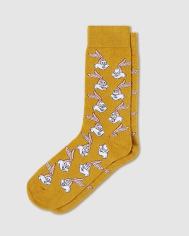 Chaussettes moutardes Serge le lapin
