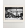 Black and white photograph of the spare parts store at the bus - RATP la ligne