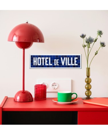 Plaque Métro Hotel de Ville - Petit format