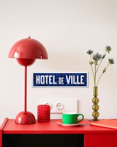 Plaque Métro Hotel de Ville - Petit format