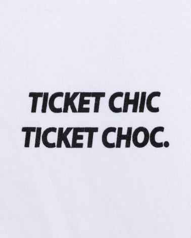 T-shirt Ticket Chic Ticket Choc blanc