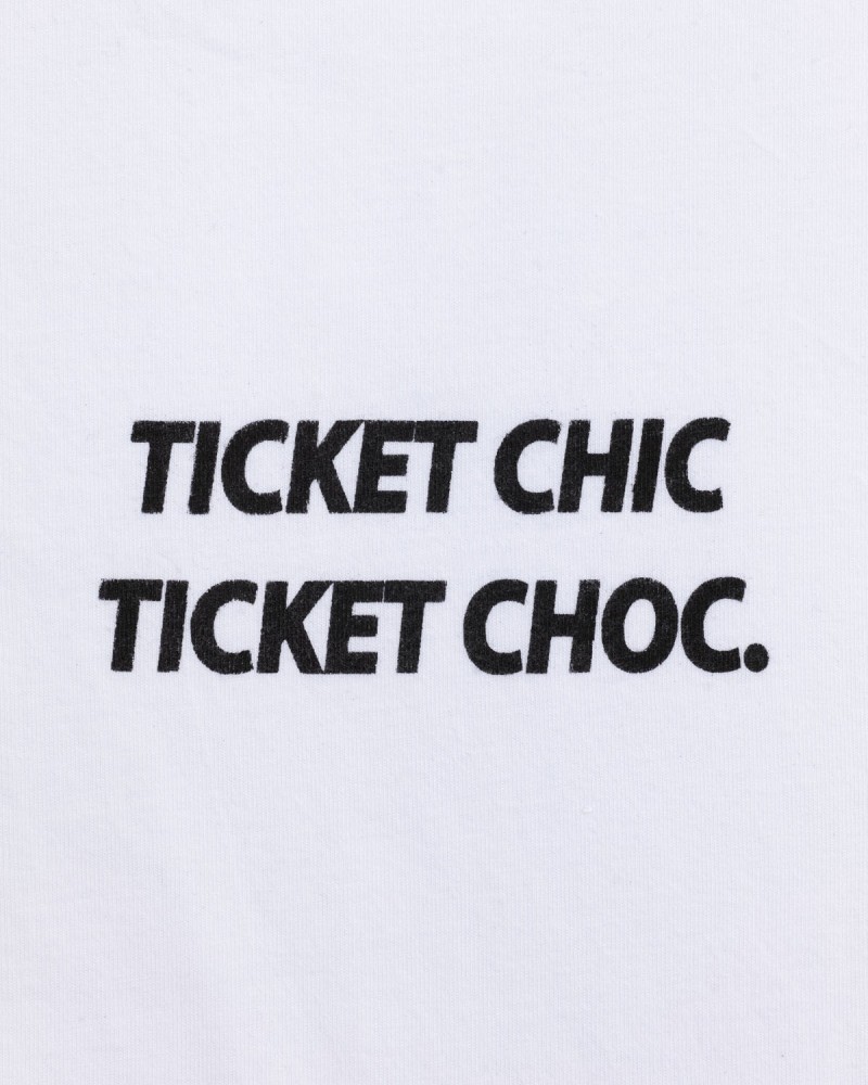 T-shirt Ticket Chic Ticket Choc blanc