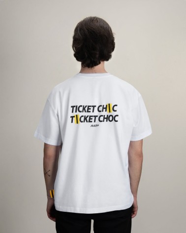T-shirt Ticket Chic Ticket Choc blanc