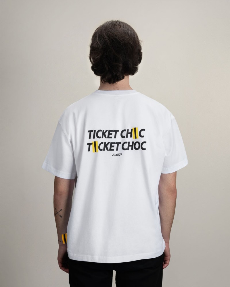 T-shirt Ticket Chic Ticket Choc blanc