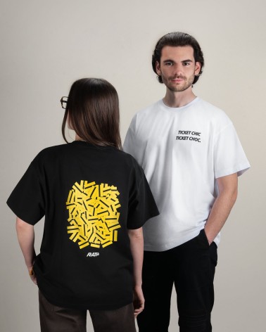 T-shirt Ticket Chic Ticket Choc blanc
