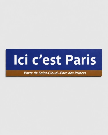 Plaque Ici C'est Paris - petit format