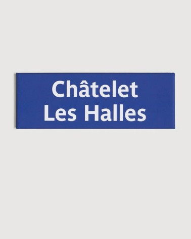 Châtelet-Les-Halles RER metro fridge magnet, blue and white - RATP la ligne