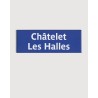 Châtelet-Les-Halles RER metro fridge magnet, blue and white - RATP la ligne