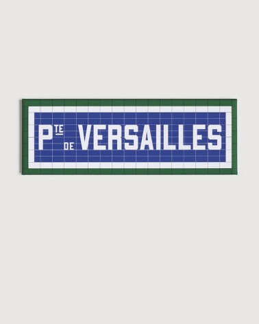 Porte de Versailles metro fridge magnet, blue, white and green - RATP la ligne