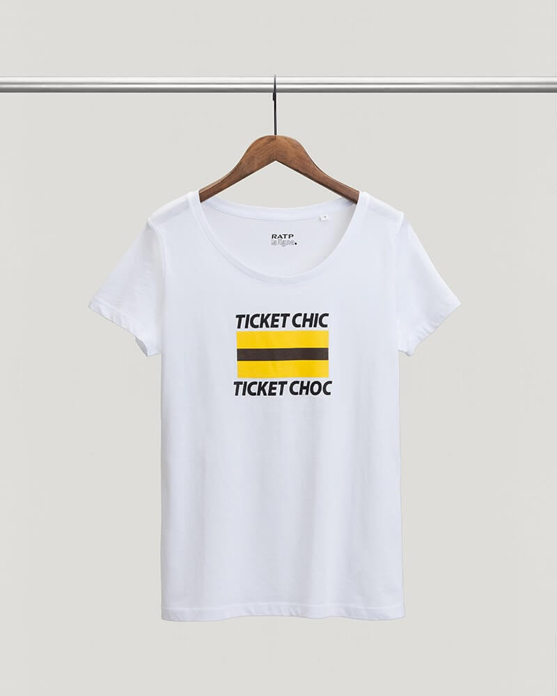 T-shirt Ticket chic/Ticket choc Femme RATP coton bio