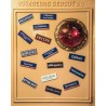 Belleville metro fridge magnet, blue and white - RATP la ligne
