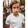 White children's T-shirt with metro bunny print - RATP la ligne