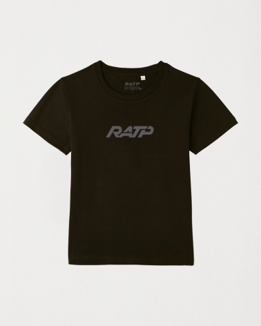 T-shirt noir unisexe - LOGO RATP encre réfléchissante - RATP la ligne