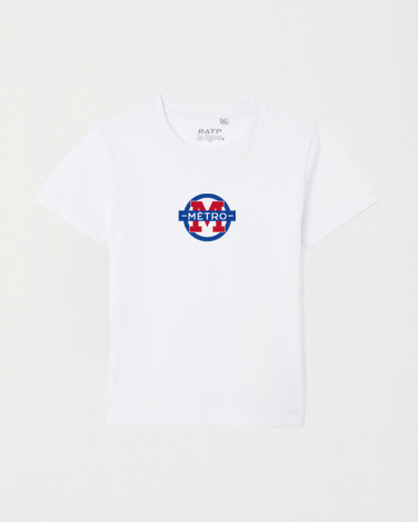 T-shirt blanc unisexe - LOGO Métro Sentier - RATP la ligne