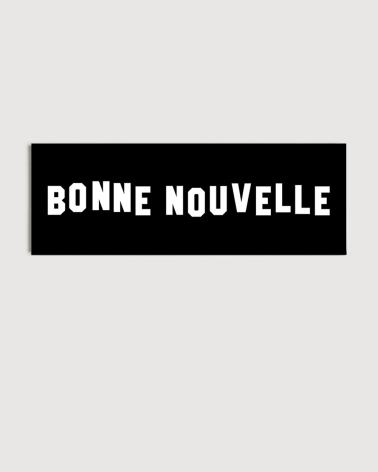 Magnet de frigo métro Bonne Nouvelle, noir et blanc