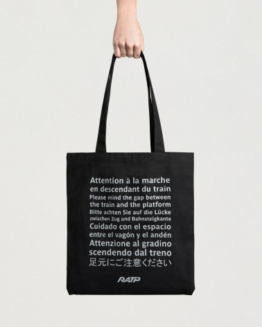 Tote bag Attention à la marche Réfléchissant - RATP la ligne