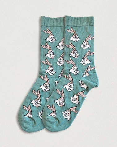 Chaussettes vertes Serge le lapin