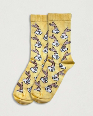 Chaussettes jaunes Serge le lapin