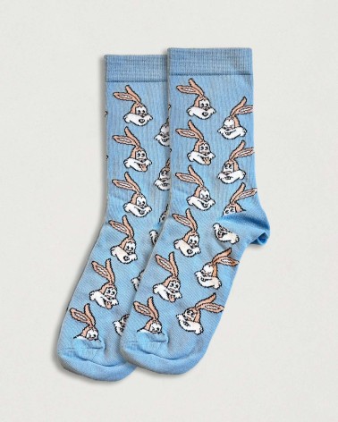 Chaussettes bleues Serge le lapin